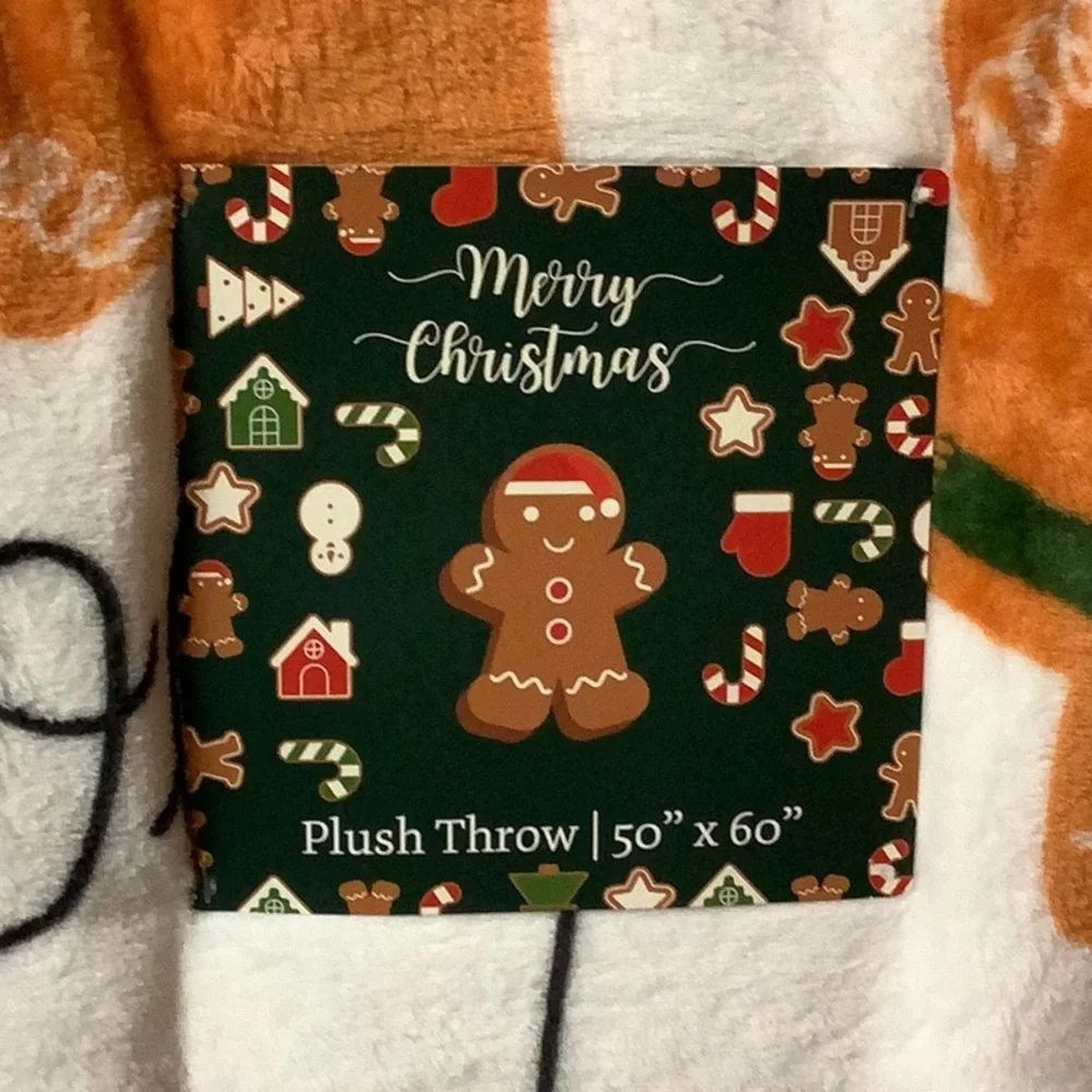 Gingerbread Man “Oh Snap” Blanket - Picture 2 of 4